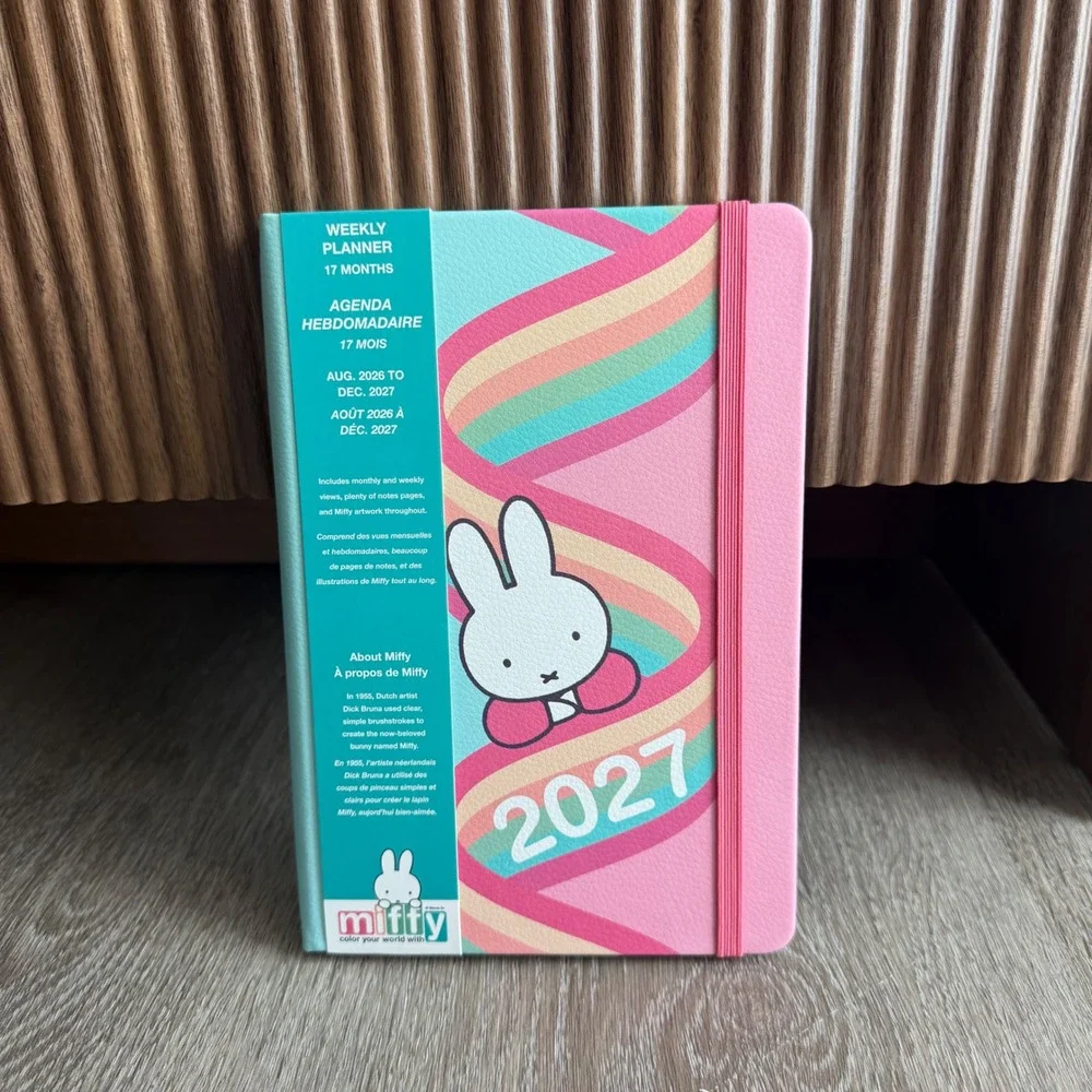 Orange Circle Studio Miffy 2027 Weekly Planner 17 Month Aug 2026-Dec 2027 Pink